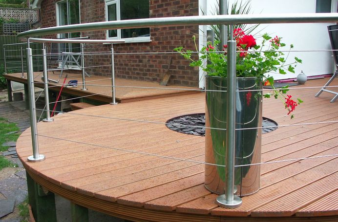 Decking infill wire balustrade kits